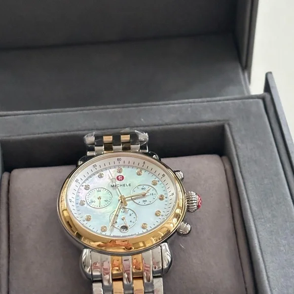 Michele CSX 39MM two tone gold silver. - Picture 2 of 6